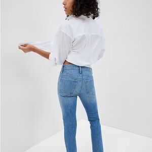 Mid Rise Slim Boyfriend Jeans With Washwell
